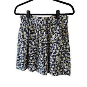 Loft Outlet Floral Linen/Rayon Blend Mini Skirt S